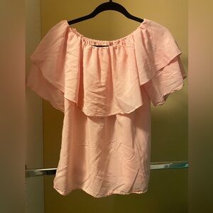 Size small ruffle Pink Blouse